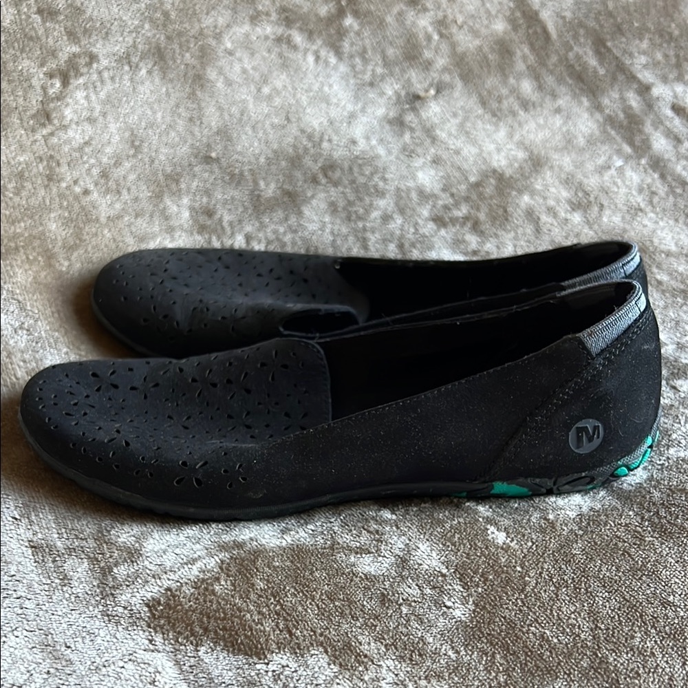 Merrell leather slip ons